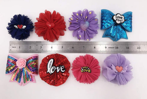 PET SHOW Dog Charms Flower Collar Accessories For Cat Puppy Collars Dogs Bowtie Grooming Pack of 8...