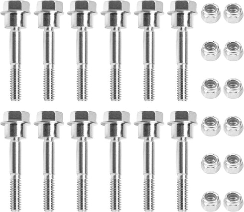 12 Pack 580790401 588077502 Shear Pin Bolts and Nuts Kit, Compatible with Craftsman, Husqvarna, Poulan, Poulan Pro, AYP 2 Stage Snow Blowers, Fits...