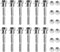 12 Pack 580790401 588077502 Shear Pin Bolts and Nuts Kit, Compatible with Craftsman, Husqvarna, Poulan, Poulan Pro, AYP 2 Stage Snow Blowers, Fits...