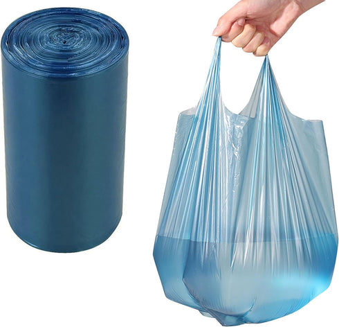 2-3 Gallon Tear-Free Small Trash Bags with handles Garbage Bags Separated Unscented for Bathroom Kitchen (150)...
