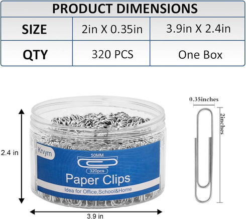 Jumbo Paper Clips,Large Paper Clips,320 Pcs Paper Clip Large,Extra Large Paper Clips for Paperwork,Home, School and Office Supplies....