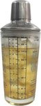 Cocktail Shaker, 12oz Glass Martini Shaker, Recipes Measured Mixing Stainless Steel Top Cobbler Shaker...