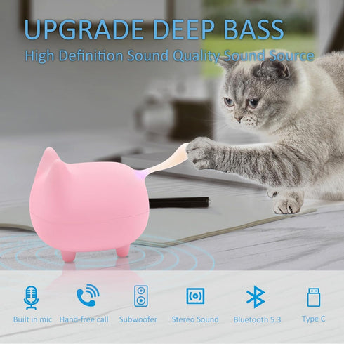 Portable Bluetooth Speaker, Mini Wireless Speakers with Clarity Stereo, TWS Pairing,Built-in Mic, Super Bass, Cute Pet Mini Speaker Subwoofer?Birt...