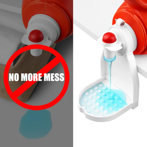 Design Sud Station Laundry Detergent Tray Cup Holder, 2 Pack, Liquid Mess and Drip Catcher with Angled Platform for Soap Dispensers and Fabric Sof...