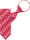Jacob Alexander Men's Happy Valentine's Day Diagonal Striped Hearts in Squares Pattern Pre-Tied Zipper Neck Tie...