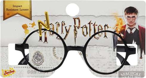 Sun-Staches Official Harry Potter Glasses for Kids | Wizarding World Costume Accessory | Black Frames with Magical Lightning Bolt Scar | One Size ...