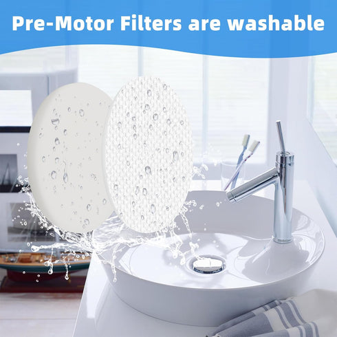 LVAC-200 Replacement Vacuum Cleaner Filter Compatible with Levoit LVAC-200, 4 Pre-Motor Filters 2 Post-Motor Filters...