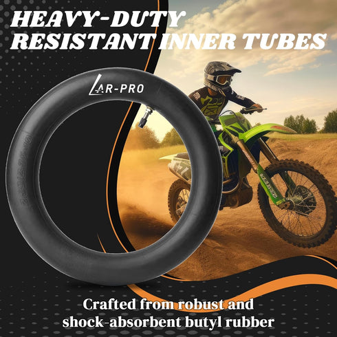 AR-PRO 2.50/2.75-10 Dirt Bike Replacement Inner Tubes Heavy Duty | Compatible with Honda Crf50 /Xr50, Razor MX650 / MX500, Suzuki DRZ70 / JR50, Ya...