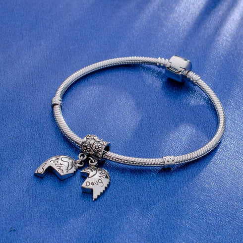 Choruslove Mothers Day Series 925 Sterling Silver Dog Paw, Mother Daughter/Son Heart Piece, I Love You Mom, Family Tree, Best Friend Bear Beads fi...