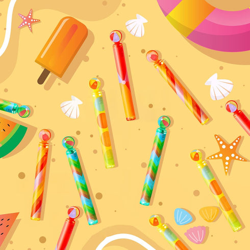 SCIONE 36 Pack Mini Bubble Wands, Beach Ball Bubbles Party Favors for Kids, Goodie Bag Stuffers, Summer Bubble Wands Treasure Box Toys, Classroom ...