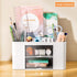 Desk Organizer with 4 Compartments and 2 Drawers, Pen Holder for Desktop Storage, Makeup Organizer, Desk Organization and Accessories for School, ...