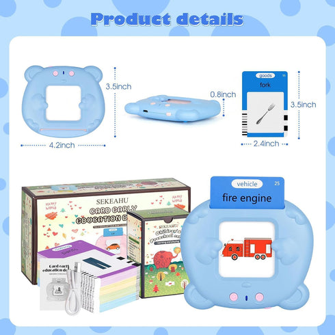 SEKEAHU Learning Toddler Toys for 2 3 4 5 6 Year Old Boys and Girls Gifts, Learning Talking Flash Cards with 224 Sight Words, Speech Therapy Toys,...