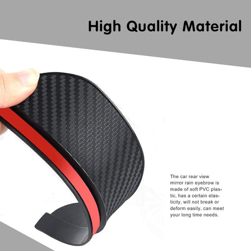 Pack-2 Car Rear View Mirror Rain Eyebrows, 6.8 Inches x 2.2 Inches Side Mirror Rain Guards, Automobile Mirror Protection Shields, Universal for Mo...