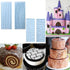 Fondant Impression Mat Mold Set, 6Pack Embossed Tree Bark, Brick Wall, Flower, Cobblestone, Stone Wall Texture for Cupcake Top Decoration with 8pc...