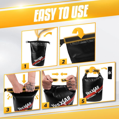 Yes4All Sand Kettlebell, Workout Adjustable Kettlebell Sandbag For Fitness, Soft Sandbag Weights, Heavy Duty Equipment...