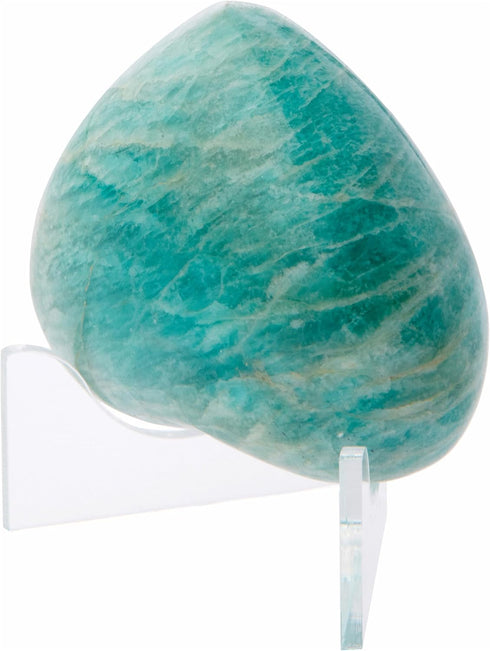 Plymor Clear Acrylic Low-Profile Curved Display Easel for Geode, Mineral or Crystal Cluster, 0.875" H x 2" W x 1.75" D...