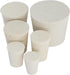 White Tapered Shaped Solid Rubber Stopper, Size 3#" 0.9x0.7x1inch / 23x17x26mm, 10 per package...