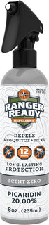 Ranger Ready Picaridin Insect Repellent Spray with Scent Zero - Mosquito Repellent and Tick Spray (8 oz., Pack of 1)...