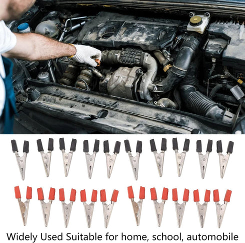 Clip, Stainless Steel Battery Clamp with Strong Spring Jumper Cables Clamp for Truck Car Battery Electric Test...