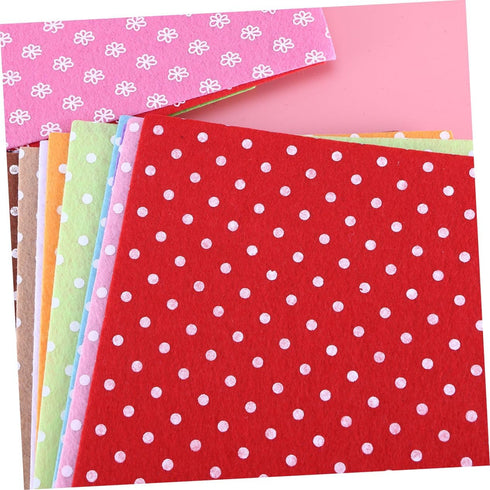 20pcs 15x15 Cm Thick Felt Nonwoven Fabric - Flower Dot Design for DIY Sewing Projects - Kids Crafting - Patchwork Felt Fabric Sheet for Embroidery...