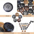 30 PCS Resin Sewing Buttons, 25mm/1 inch Round Bulk Buttons for Sewing, with 5 Matte Pattern Size 4 Holes, for Sewing DIY Crafts, Manual Button Pa...