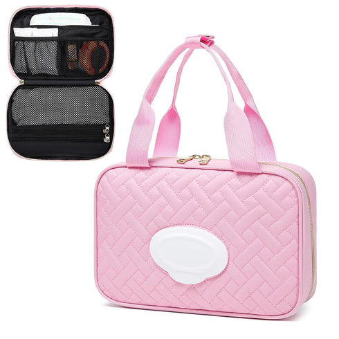 Diaper Clutch Bag with Wipes Pocket, Small Diaper Bag Organizing Pouches, Mini Diaper Bag Purse For Baby Travel Essential, Stroller Diaper Bag, Pi...