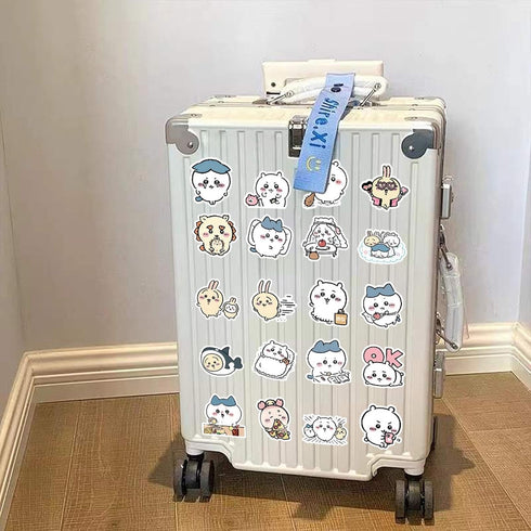 60pcs Kawaii Chiikawa Stickers for Kids Travel Case,Cute Japanese Cartoon Vinyl Stickers Funny Trendy Waterproof Decals for Teens Water Bottle Pho...