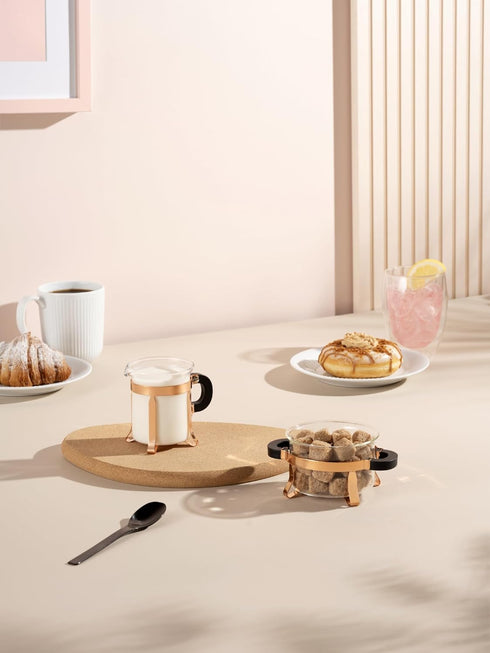 Bodum Chambord Classic Sugar and Creamer Set, 2pcs, Glass, Copper...