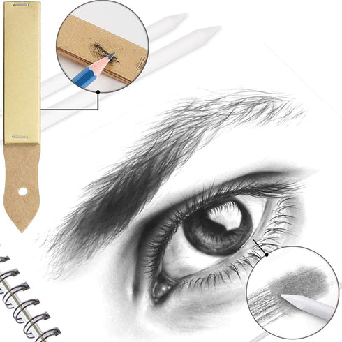 Blending Stump, 15 Pack has Art Eraser Extender Sandpaper, Paper Blending Stumps for Drawing Shading Pencils for Sketching, Blending Pencil, Blend...
