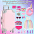 GIFTINBOX 29PCS 18 Inch Girl Doll Clothes and Accessories-Travel Play Set for Dolls, Doll Stuff with Clothes, Luggage, Swimsuit, Wallet cashes... ...