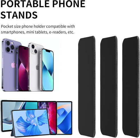 3 Pack Cell Phone Kickstand, Multi-Angle Kickstands, Horizontal & Vertical Phone Stand, Ultra Slim Phone Stand Stick on Phone Kickstand Holder for...