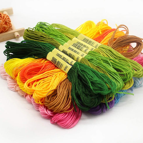 Friendship Bracelet String 50 Skeins Rainbow Color Embroidery Floss Cross Stitch Embroidery Thread Cotton Floss Bracelet Yarn, Craft Floss...