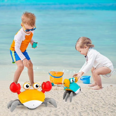 Baby Toys Crawling Crab Tummy Time Toy, Dancing Moving Walking Escape Cute Crab Learning Crawl Boy/Girl Gift, Interactive Development Sensory Toy ...