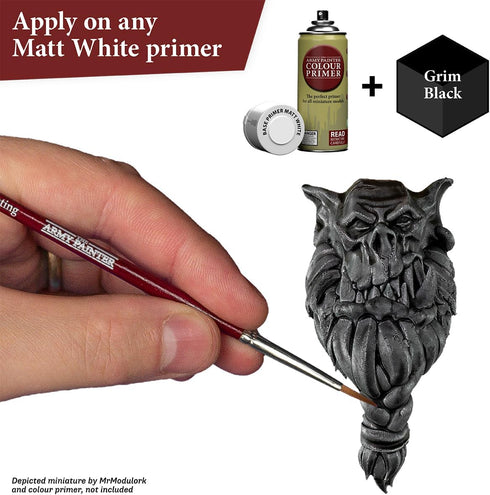 The Army Painter Grim Black Paint Speedpaint- Acrylic Craft Paint Non-Toxic Heavily Pigmented Water Based Paint for Tabletop Roleplaying, Boardgam...