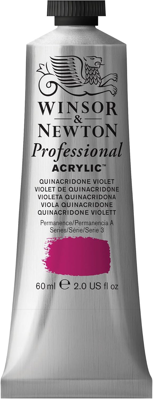 Winsor & Newton Professional Acrylic Paint, 60ml (2-oz) Tube, Quinacridone Violet...