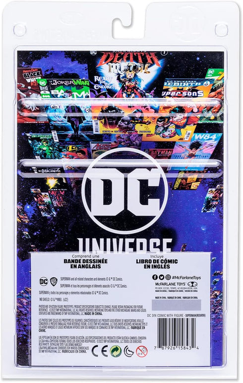 McFarlane Toys - DC Direct - 3IN Figure with Comic WV1 - Superman (Rebirth)...