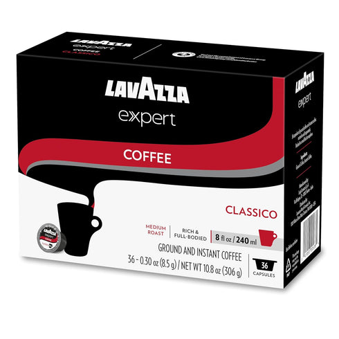 Lavazza Expert Classico Coffee Capsules, Medium Roast, Arabica and Robusta Blend, Compatible with Lavazza Classy Plus Machine (36 Capsules)...