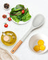Large Silicone Cooking Spoons, Nonstick Solid Wooden Handle Spoon, Heat Resistan Silicone Kitchen Spoons for Cooking, Serving, Basting, Mixing, 13...