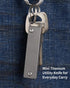 TKK1 Mini Titanim Pocket Knife, EDC Utility Knife with Key Ring, Lockable Folding Knife with D2 Steel Blade, Cool EDC Tool for Camping, Hiking and...