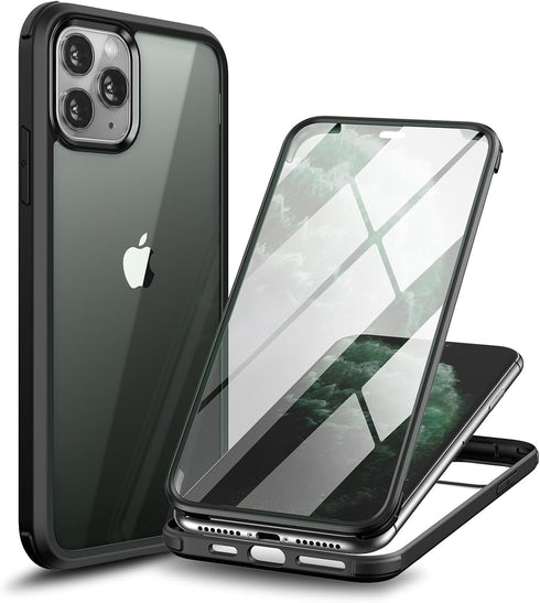 Designed for iPhone 11 Pro Max Full Body Case, Full Body Rugged Case with Built-in 9H Tempered Glass Screen Protector for iPhone 11 Promax Black.....