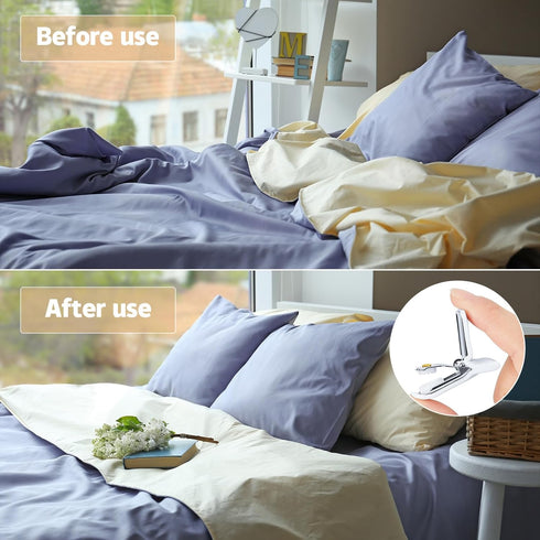 Padded Comforter Clips Duvet Clips White Padded Clips Blanket Fasteners to Secure Bedding for Preventing Comforters From Shifting Inside Duvet Cov...