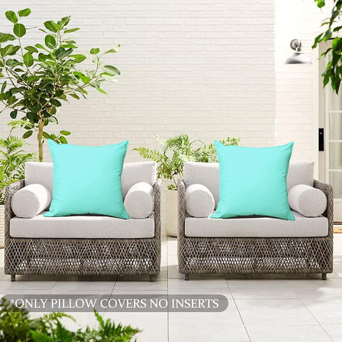 Pack of 2 Outdoor Waterproof Throw Pillow Covers Durable Vibrant Decorative Outdoor Pillows Cushion Case Pillow Shell for Patio Couch, Tent, Sunbr...