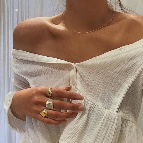 MTMY Gold Snake Chain Choker Necklace,18K Gold Plated Dainty Herringbone Necklace Delicate Fashion Choker Necklace Jewelry for Women...
