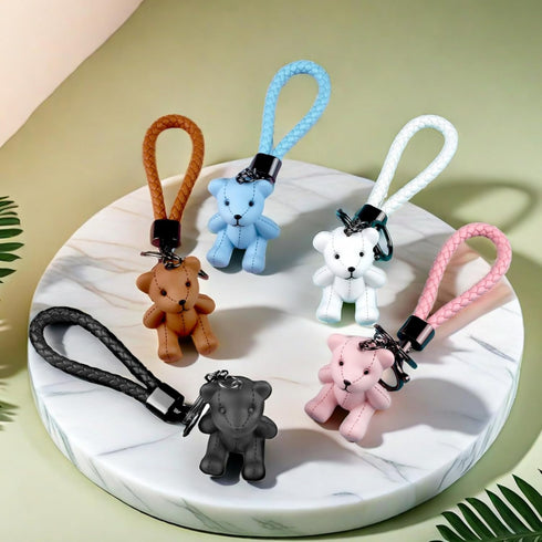 Bear Resin Keychain Bear Key Ring Bag Charm for Car Keys, Backpack Accessories,Decoration Gift for Women Girls...