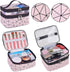 Travel Makeup Bag Organizer, Waterproofing Toiletry Bag Set, Skincare Bag with 2 Cosmetic Bags for Women, Pink Makeup Bag...