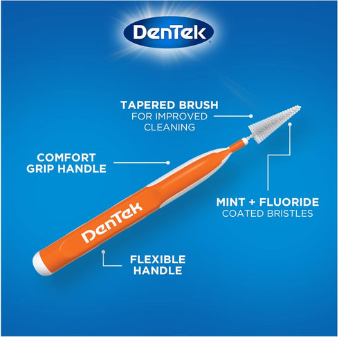 DenTek Easy Brush Advanced Clean Interdental Cleaners, Standard, 16 Count, 6 Pack...
