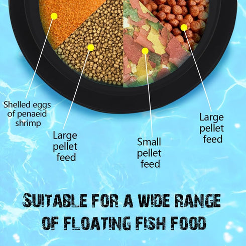 Fish Feeding Ring, Fish Safe Floating Food Feeder Circle Blue, with Suction Cup Easy to Install Aquarium, Square and Round Shape Fish Tank Towels ...