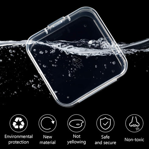 6 Pieces Mini Plastic Clear Beads Storage Containers Box for Collecting Small Items, Beads, Jewelry, Business Cards, Game Pieces, Crafts (2.13 x 2...