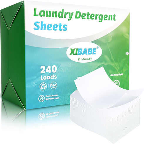 Laundry Detergent Sheets Vegan, No Plastic Jug, No Mess & Liquid Free, Laundry Sheets in Washer, Hypoallergenic, Plant Powered Laundry Detergent S...