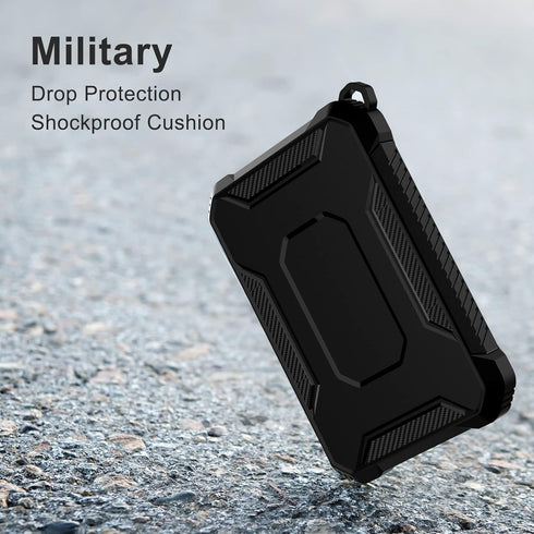 2 Pack Case Compatible with Magsafe Battery Pack Cover, Slim TPU Carbon Fiber Design Protective Case Cover with Keychain Anti-Shockproof Rugged Bu...